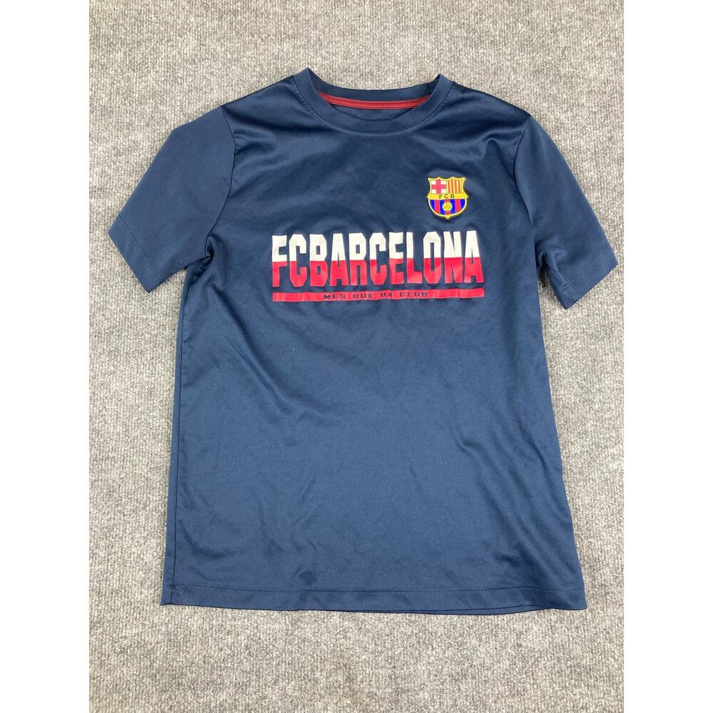 FC Barcelona‎ Kids XL Navy Polyester Soccer T-Shirt Official Women's Small